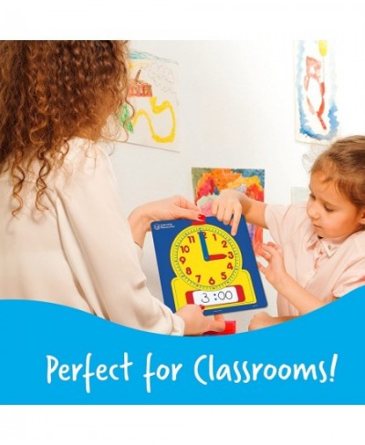 Write & Wipe Demonstration Clock - 1 Piece Ages 6+ Paper Clocks for Teaching First Grade Learning Games Teaching Time Essenti...