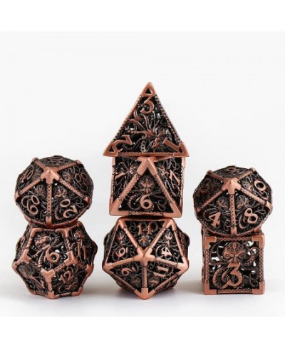 Metal Dice 7 DND Hollow Metal Dice Cthulhu Design Polyhedron Dice Set for Role Playing Games D&D Dice MTG Pathfinder D&D Dice...