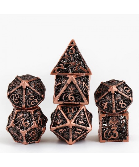 Metal Dice 7 DND Hollow Metal Dice Cthulhu Design Polyhedron Dice Set for Role Playing Games D&D Dice MTG Pathfinder D&D Dice...