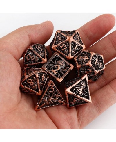 Metal Dice 7 DND Hollow Metal Dice Cthulhu Design Polyhedron Dice Set for Role Playing Games D&D Dice MTG Pathfinder D&D Dice...