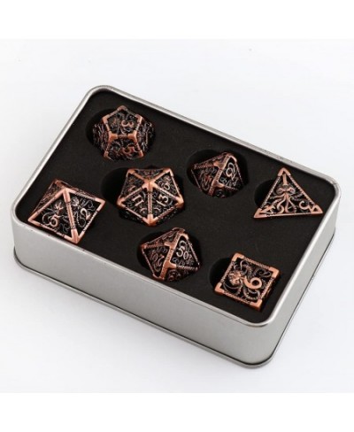 Metal Dice 7 DND Hollow Metal Dice Cthulhu Design Polyhedron Dice Set for Role Playing Games D&D Dice MTG Pathfinder D&D Dice...