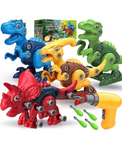 Dinosaur Toys for 3 4 5 6 7 Year Old Boys Take Apart Toys with Electric Drill for Kids STEM Educational Construction Building...