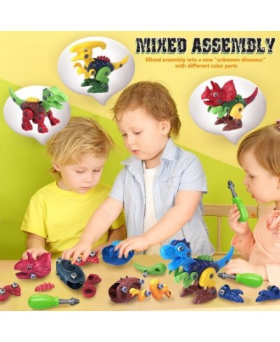 Dinosaur Toys for 3 4 5 6 7 Year Old Boys Take Apart Toys with Electric Drill for Kids STEM Educational Construction Building...