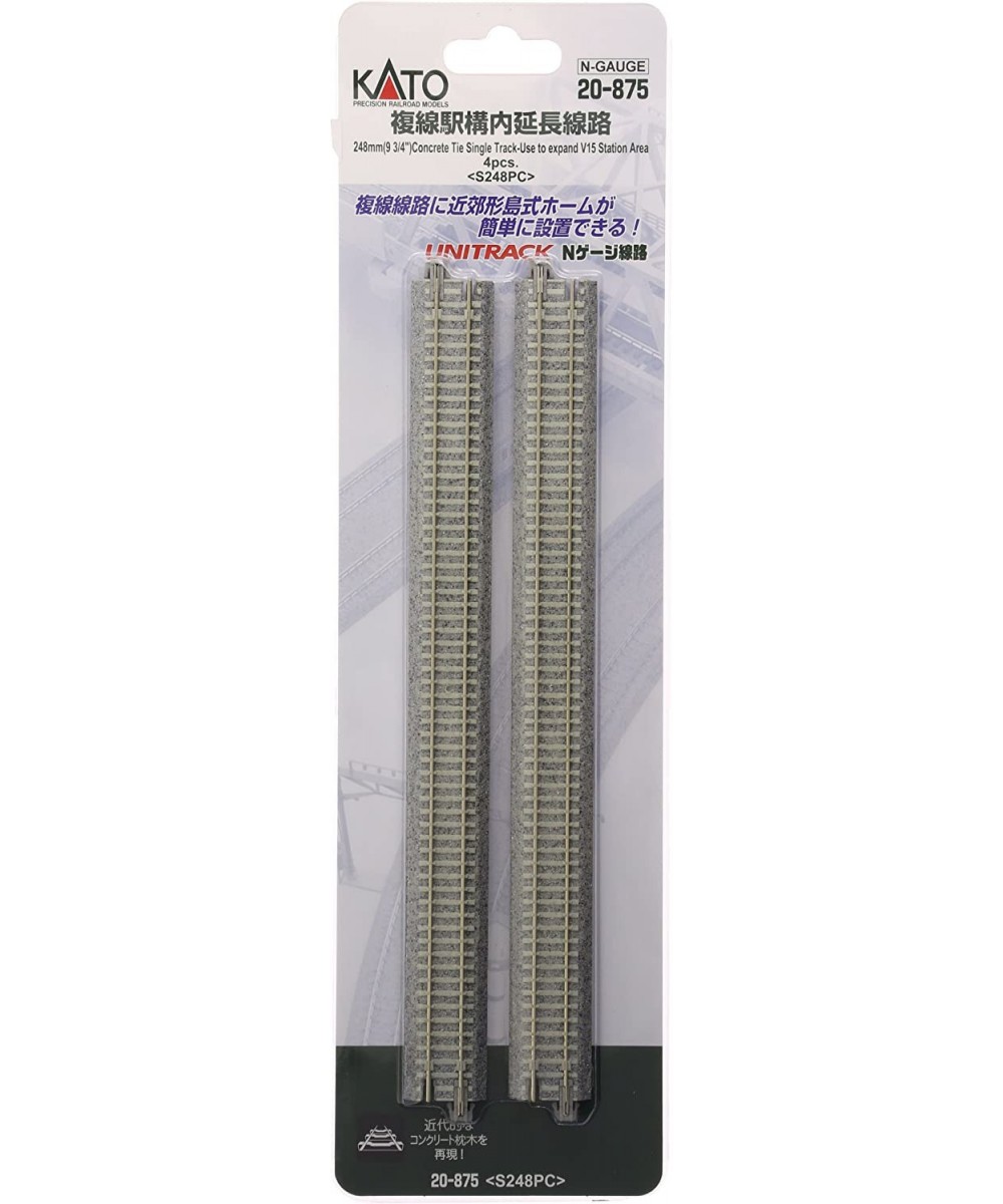 KAT20875 N 9-3/4" Trk Straight Concrete Tie V15 Expander(4) $19.37 - Toy Vehicle Playsets