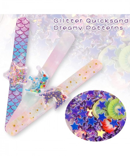 Slap Bracelets Quicksand Slap Bracelets for Girls Glitter Shaker Unicorn Slap Bracelets with Silicone Wristbands for Kids Bir...