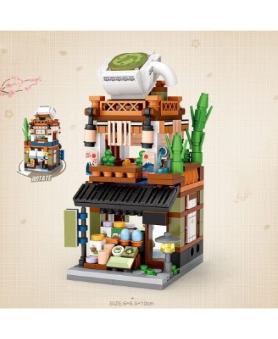 Japanese Matcha Shop House Building Blocks Set Street View Modular Building Kit Mini Bricks NOT Compatible with Lego Architec...