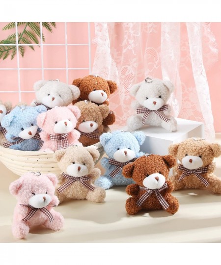 12 Pieces 4 Inch Plush Mini Bear Stuffed Animals Jointed Doll Toys Tiny Mini Bears Furry Dolls Soft Bear Doll Wedding Present...