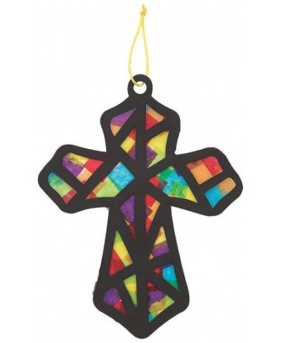 Tissue Paper Cross Craft Kit - Makes 12 - Religious Crafts for Kids and Sunday School Activities $32.30 - Craft Kits