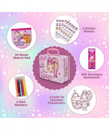 JoJo Siwa Coloring and Activity Tin Box Includes Markers Stickers Mess Free Crafts Color Kit in Tin Box for Toddlers Boys and...