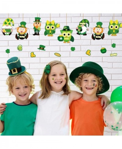 30 PCS St. Patrick Day Craft Kits for Kids DIY Leprechauns Shamrock Owl Gnome Sticker Craft Ornament St. Patrick Art Craft fo...