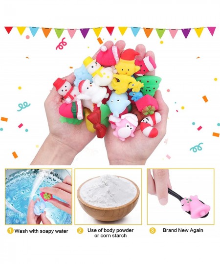 30PCS Christmas Squishies Squishy Toy Christmas Party Favors for Kids Mochi Squishy Toy Kids Mini Kawaii squishies Mochi Stre...