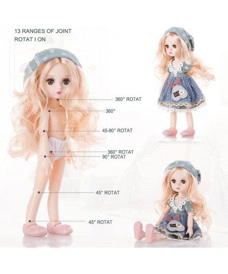 Fashion Doll 10" BJD Doll Articulated Doll Includes Removable Outfit and Tiara 13 Bendable Joints for Girls 3 + Years Old $30...