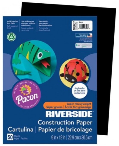 SunWorks Black 9" x 12" Heavyweight Construction Paper - Art Supplies - 50 Pieces $20.58 - Kids' Drawing & Writing Boards