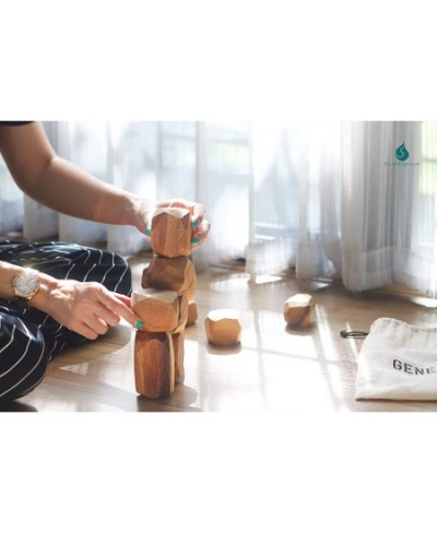 Wooden Balancing Blocks: Handmade Meditative Educational Sensory STEM Toy Stacking Game Wood Balance Rocks Set (Tum ISHI) Mon...