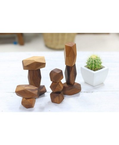 Wooden Balancing Blocks: Handmade Meditative Educational Sensory STEM Toy Stacking Game Wood Balance Rocks Set (Tum ISHI) Mon...