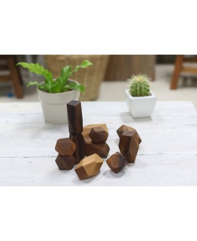 Wooden Balancing Blocks: Handmade Meditative Educational Sensory STEM Toy Stacking Game Wood Balance Rocks Set (Tum ISHI) Mon...