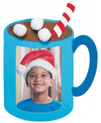 Hot Cocoa Picture Frame Magnet Craft Kit - Makes 12 - DIY Winter and Christmas Crafts for Kids $24.38 - Craft Kits