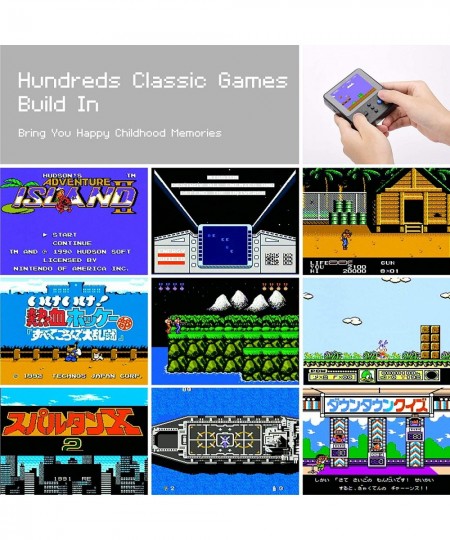 Handheld Game Console Retro Super Mini Game Player 500 Classical FC Games 3-Inch Color Screen Support for Connecting TV & Two...