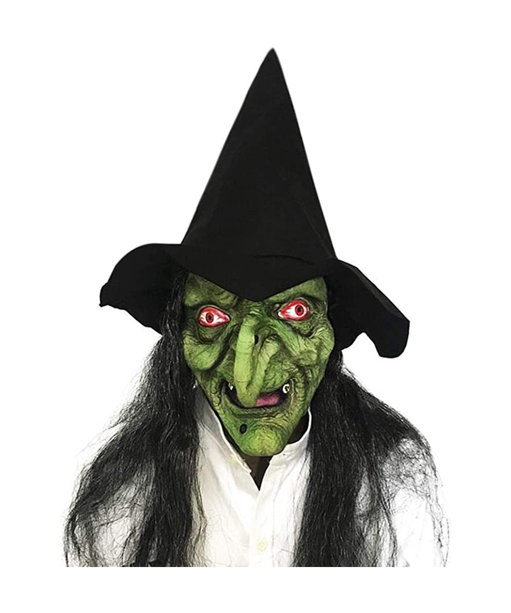 Old Woman Witch Mask Halloween Costume Creepy Scary Party Cosplay Decoration Accessory $28.27 - Kids' Dress-Up Accessories