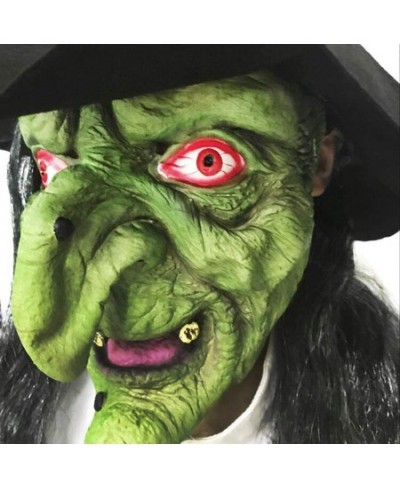 Old Woman Witch Mask Halloween Costume Creepy Scary Party Cosplay Decoration Accessory $28.27 - Kids' Dress-Up Accessories