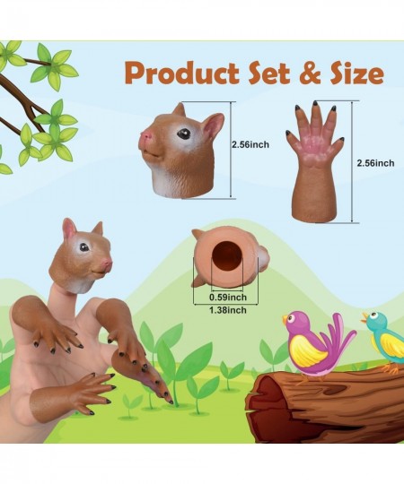 2 Sets Squirrel Finger Puppet Toy Cosplay Novelty Christmas Animal Hand Puppet Doll Mini Prop Funny Kids Gift (A) $23.77 - Fi...