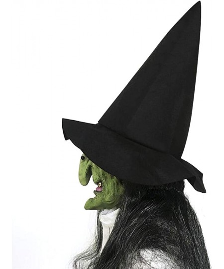 Old Woman Witch Mask Halloween Costume Creepy Scary Party Cosplay Decoration Accessory $28.27 - Kids' Dress-Up Accessories