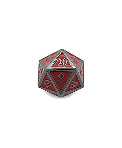 Red Metal D20 F*** Dice Critical Fail F 20 Sided Die Set DND Black Red Gunmetal Color Number for Role Playing Game Dungeons a...