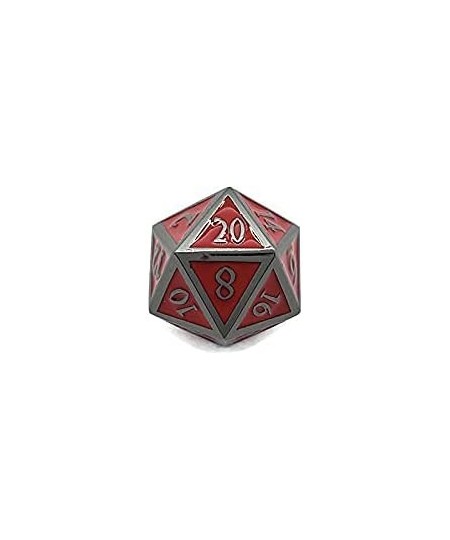 Red Metal D20 F*** Dice Critical Fail F 20 Sided Die Set DND Black Red Gunmetal Color Number for Role Playing Game Dungeons a...