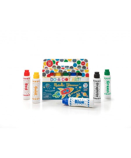 Kids Washable Dot Art Markers - New Metallic Shimmer Paint Daubers Non-Toxic For Children Toddlers Preschool and Kindergarten...