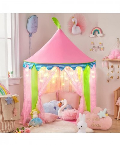 Princess Tent with Star Lights & Carry Case Pop Up Play Tent Princess Castle Indoor Playhouse Foldable Kids Play Tent Outdoor...