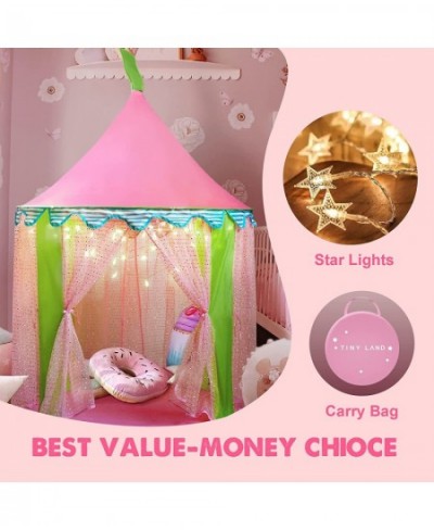 Princess Tent with Star Lights & Carry Case Pop Up Play Tent Princess Castle Indoor Playhouse Foldable Kids Play Tent Outdoor...