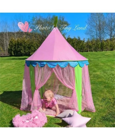 Princess Tent with Star Lights & Carry Case Pop Up Play Tent Princess Castle Indoor Playhouse Foldable Kids Play Tent Outdoor...