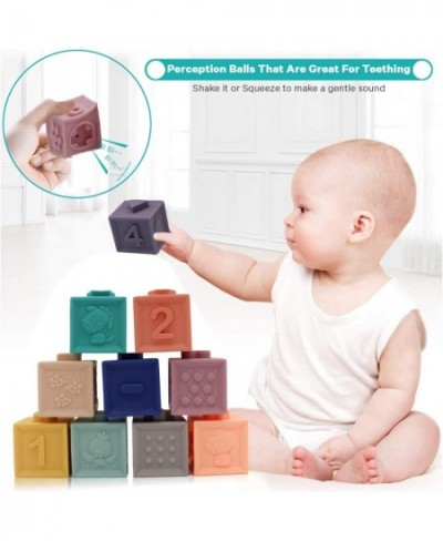 Baby Blocks 12 pc - Soft Stacking Building Blocks - Toy 6 to 12 Months Toddlers Boys & Girls- Squeeze & Play - Educational To...