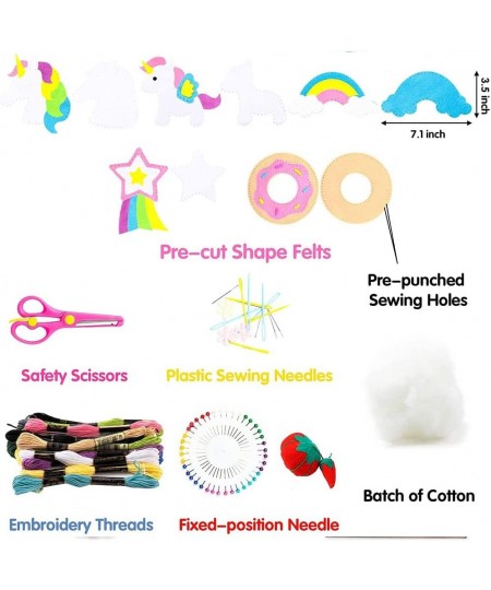 Unicorn Felt Sewing Kit DIY Art Craft Kits Donut Rainbow Cloud Shooting Star Handmade Gifts Supplies for Kids Boys Girls $27....