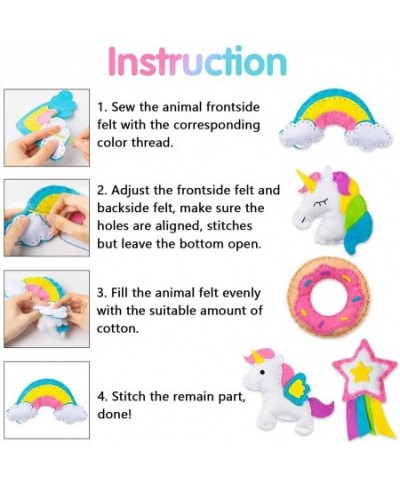 Unicorn Felt Sewing Kit DIY Art Craft Kits Donut Rainbow Cloud Shooting Star Handmade Gifts Supplies for Kids Boys Girls $27....