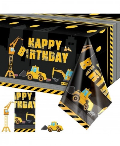 Construction Happy Birthday Tablecloth Dump Truck Birthday Table Covers Tractor Plastic Printed Tablecloth Construction Theme...