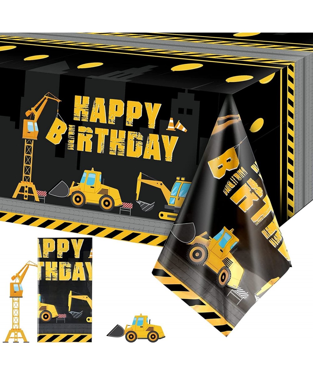 Construction Happy Birthday Tablecloth Dump Truck Birthday Table Covers Tractor Plastic Printed Tablecloth Construction Theme...