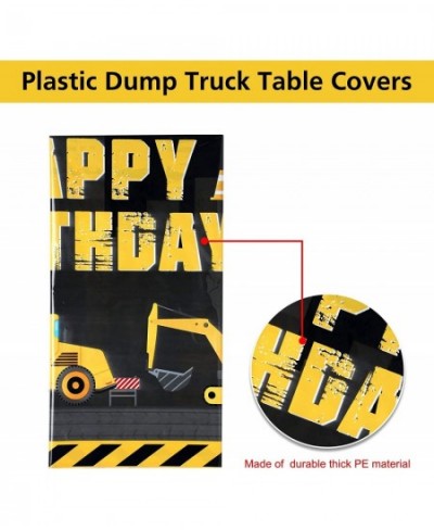 Construction Happy Birthday Tablecloth Dump Truck Birthday Table Covers Tractor Plastic Printed Tablecloth Construction Theme...