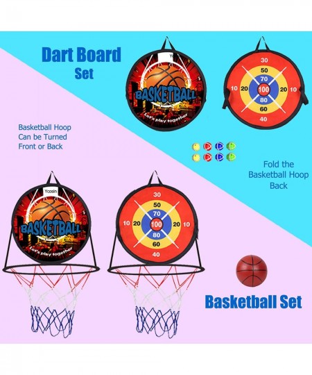 14" Dart Board for Kids Basketball Hoop for Kids Toddlers Sports & Outdoor Play Toys Kids Toys Boy Toys Birthday Gift Toys fo...