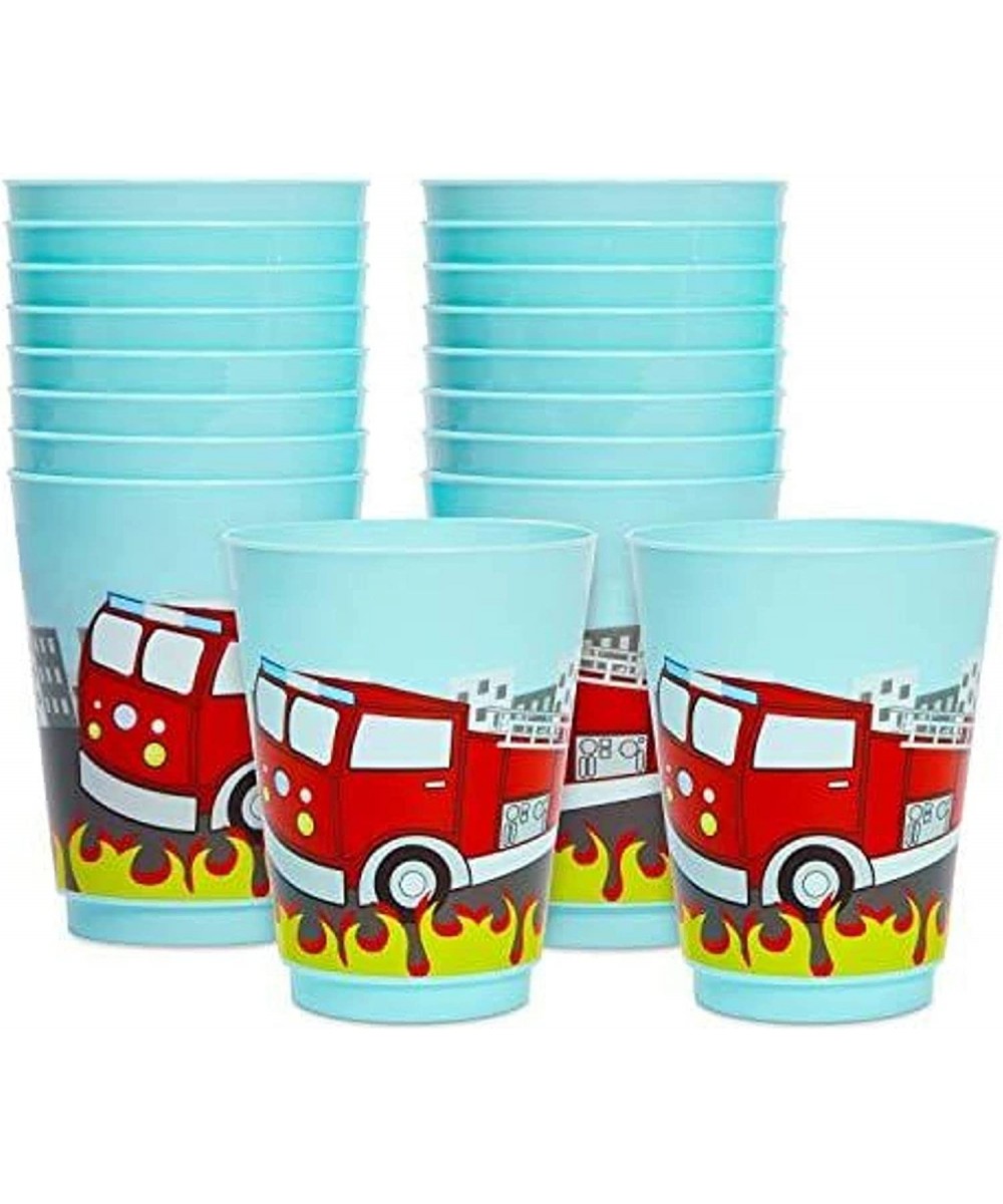 16 oz Plastic Tumbler Cups Fire Truck Birthday Party Supplies (Blue 16 Pack) $24.01 - Kids' Party Tableware