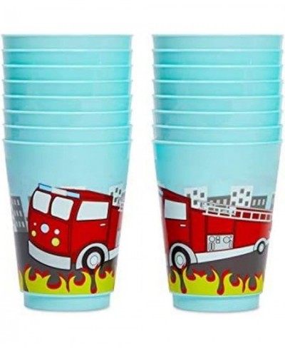 16 oz Plastic Tumbler Cups Fire Truck Birthday Party Supplies (Blue 16 Pack) $24.01 - Kids' Party Tableware