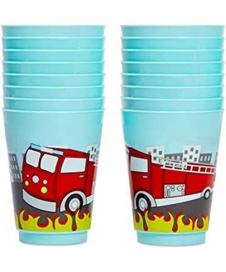 16 oz Plastic Tumbler Cups Fire Truck Birthday Party Supplies (Blue 16 Pack) $24.01 - Kids' Party Tableware