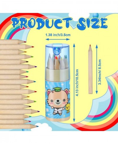 15 Pack Colored Pencils with Sharpener in Tube Cartoon Coloring Pencil for Kids Portable Sketching Pencils for Kid Adults Art...