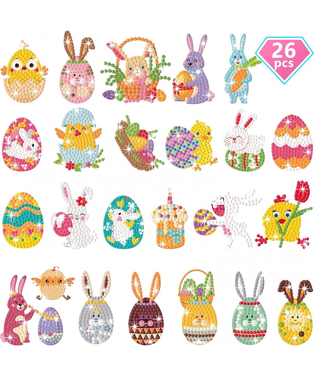 26 PCs Easter Diamond Painting Stickers Kits for Kids- Fun DIY Arts and Crafts Paint by Number Kits (Easter-Small gem) $19.20...