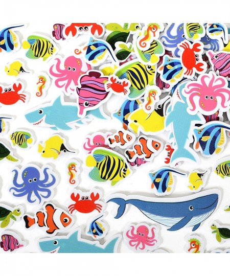 Foam Stickers - Sea Life - Pack of 168 - Self-Adhesive Stickers for Kids - 3D Puffy Ocean Stickers for Laptops Party Favors a...