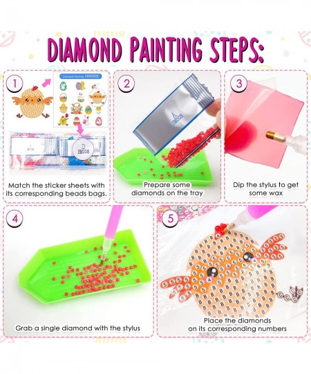 26 PCs Easter Diamond Painting Stickers Kits for Kids- Fun DIY Arts and Crafts Paint by Number Kits (Easter-Small gem) $19.20...