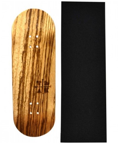 Prolific Wooden Fingerboard Deck Zebrawood - 32mm x 97mm - Handmade Pro Shape & Size - Five Plies Wood Veneer - Includes Prol...