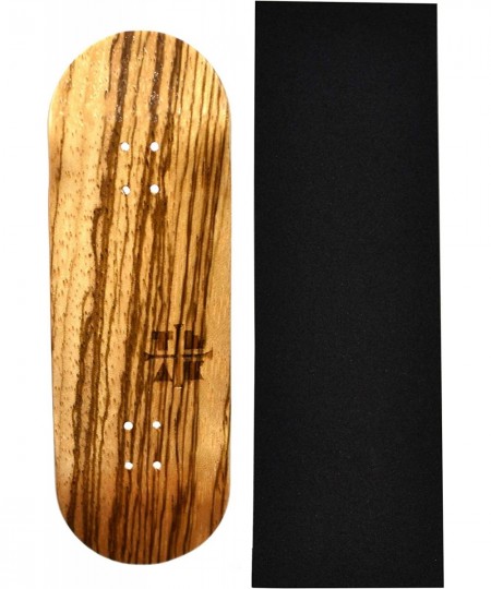 Prolific Wooden Fingerboard Deck Zebrawood - 32mm x 97mm - Handmade Pro Shape & Size - Five Plies Wood Veneer - Includes Prol...