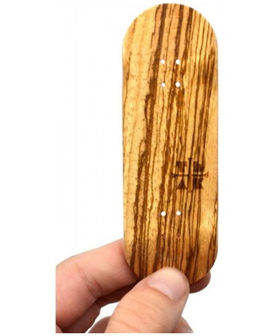 Prolific Wooden Fingerboard Deck Zebrawood - 32mm x 97mm - Handmade Pro Shape & Size - Five Plies Wood Veneer - Includes Prol...