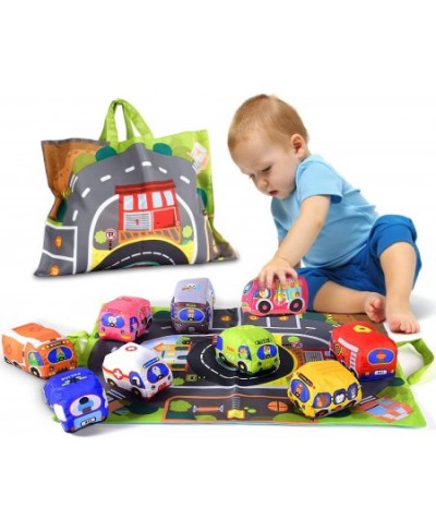 Soft Car Toy Set with Play Mat for 1 Year Old Baby Toddlers Boys and Girls ( 9 Vehicle and a Play mat/Storage Bag) | Baby Toy...